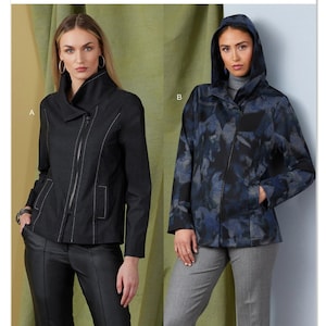 Vogue Sewing Pattern for Womens Jackets, Zip Front Jacket, Hooded Jacket, Lined Jacket, Vogue 1925, Size 6-14 16-24, Uncut FF