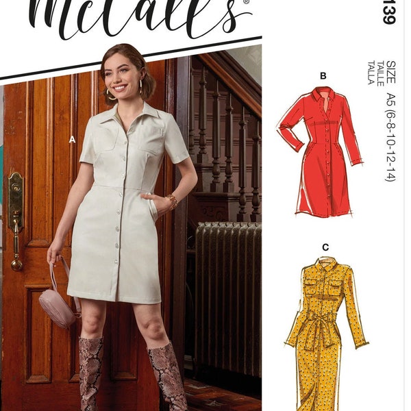 Button Front Dress Etsy