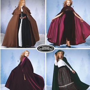Sewing Pattern for Womens Cape, Costume Cape, Hooded Cape, Floor Length Cape, Cosplay, Simplicity 5794, Size XS-L, Uncut FF