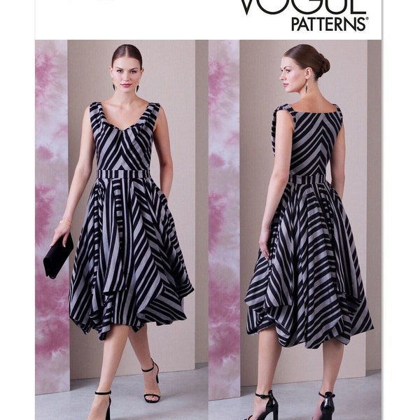 Vogue Sewing Pattern for Women's Dress, Summer Dress, Formal Dress, Fit and Flare Dress, Sleeveless Dress, Vogue 1935, Size 8-16 18-26