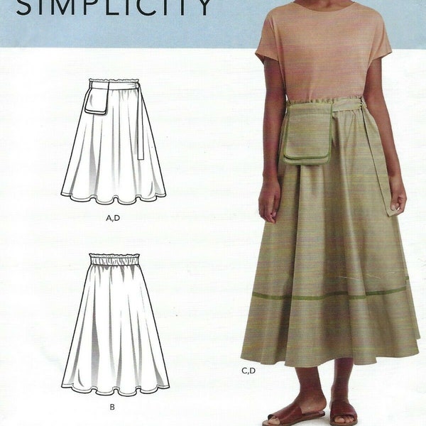 Sewing Pattern for Womens Skirts, Circle Skirt Pattern, Maxi Skirt, Flared Skirt, Simplicity 9144, Size 6-14 and 14-22, Uncut and FF