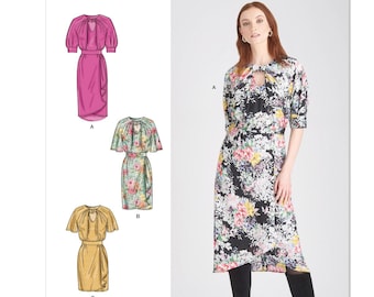 Sewing Pattern for Womens Dress, Midi Dress, Summer Dress, Fitted Dress, Overlay Dress, Simplicity 9677, Size 6-14 16-24, Uncut FF
