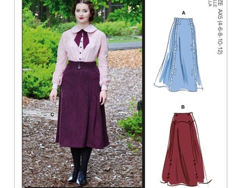 Sewing Pattern for Womens Skirt, Historical Skirt Pattern, Vintage Skirt, High Waisted Skirt, McCalls 8071, Size 4-12 and 12-20, Uncut FF