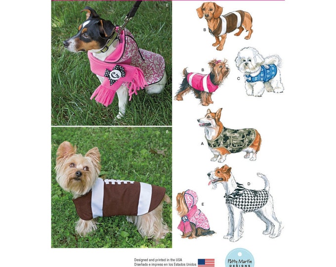 Sewing Pattern for Dog Jackets, Pet Clothing, Small Dog Jackets, Puppy
