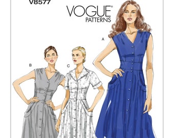 Vogue Sewing Pattern for Womens Dress and Jacket, Fitted Dress Pattern ...