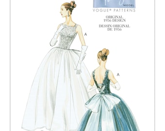 Vogue Sewing Pattern for Women's Wedding Dress, Bridal Gown, Womens Bridal Dress, Evening Gown, Vogue 8729, Size 6-12 14-20, Uncut FF