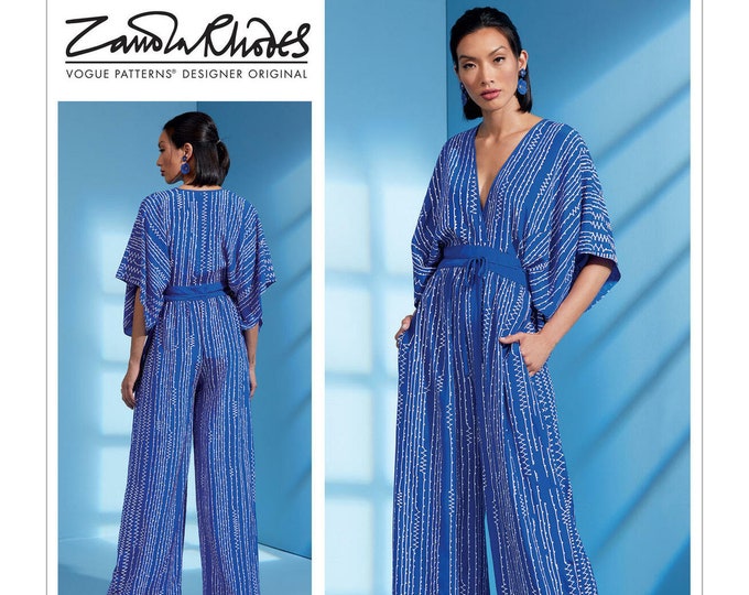 Vogue Sewing Pattern for Womens Jumpsuit, Kimono Sleeve Jumpsuit ...