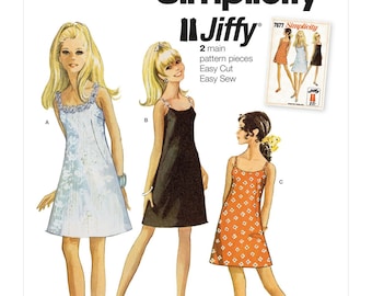 Easy Sewing Pattern for Womens Dress, Summer Dress, 60s Dress, A Line Dress, Sleeveless Dress, Simplicity 9594, Size 6-14 14-22, Uncut FF