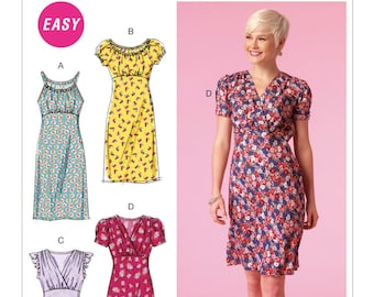 Sewing Pattern for Women's Dress, Puff Sleeve Dress, Halter Dress, Pullover Dress, Summer Dress, McCalls 7116, Size 8-16 16-24, Uncut FF