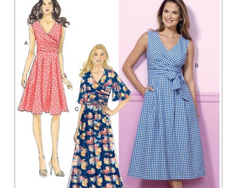 Easy Sewing Pattern for Women's Dress, Fit and Flare Dress Pattern, Maxi Dress, Summer Dress, Size 6-14 and 14-22, Butterick 6446, Uncut FF