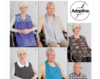 Sewing Pattern for Adult Bibs, Clothing Protectors, Adaptive Clothing, Bib Sewing Pattern, Simplicity 9489, Uncut FF