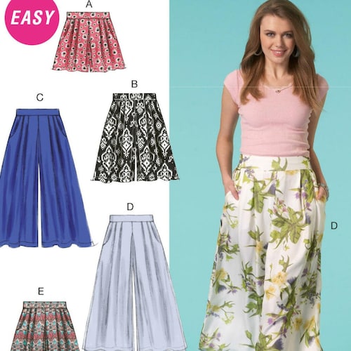 Sewing Pattern for Womens Pants Skirts and Tops Wide Leg - Etsy