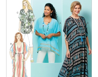 Easy Sewing Pattern for Women's Tops, Tunics, and Caftan Pattern, Maxi Dress, Butterick 6559, Size XS-M and L-XXL, Uncut and FF