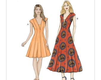Vogue Sewing Pattern for Women's Dress and Dickie, Formal Dress, Fit and Flare Dress, Maxi Dress, Vogue 9292, One Size 6-22, Uncut and FF
