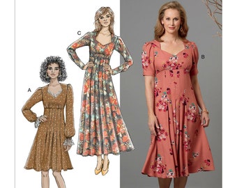 Easy Sewing Pattern for Womens Dress, Sweetheart Neckline Dress, Summer Dress, Maxi Dress, Size 6-14 14-22, Butterick 6586, Uncut FF