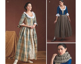 Sewing Pattern for Womens 18th Century Dress Costume, Cosplay, Historical Gown, Renaissance Dress, Simplicity 8161, Size 6-14 14-22, Uncut