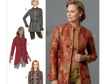 Sewing Pattern for Womens Jacket, Fitted Jacket, Lined Jacket Pattern, Open Front Jacket, Butterick 6602, Size 6-14 14-22, Uncut FF