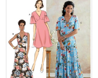 Easy Sewing Pattern for Womens Dress, Tiered Dress Pattern, Summer Dress, Maxi Dress, Size 6-14 and 14-22, Butterick 6678, Uncut and FF