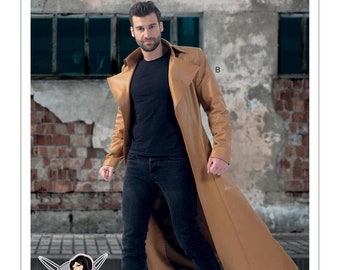 Sewing Pattern for Mens Costume Jacket, Long Jacket, Trench Coat, Steampunk Costume, Cosplay, McCalls 7374, Chest 38-44, Uncut