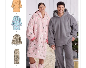 Sewing Pattern for Women's Robe, Zip Front Robe, House Dress, Hooded ...