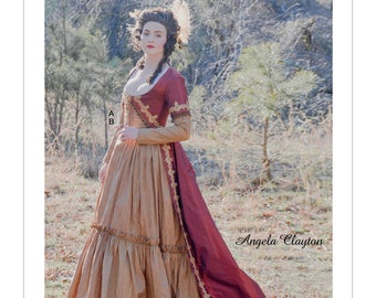 Sewing Pattern for Womens 18th Century Dress Costume, Cosplay, Historical Gown Pattern, McCalls 7826, Size 6-14 and 14-22, Uncut and FF