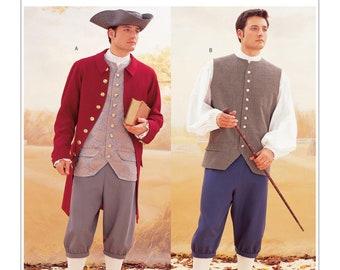 Sewing Pattern for Mens Costume, Revolutionary War Costume Pattern, Historical Colonial Costume, Butterick 3072, Size 38-42