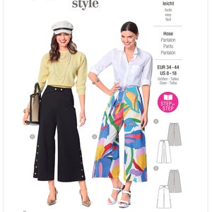 Easy Sewing Pattern for Womens Pants, Wide Leg Pants, Palazzo Pants,  Culottes, Mccalls 7131, Size 8-16 and 16-24, Uncut and FF 