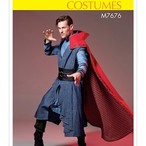 Sewing Pattern for Mens Costume, Cape Costume, Cosplay, Fighter Costume, Vest, Tunic, Halloween, McCalls 7676, Size S-XXL, Uncut FF