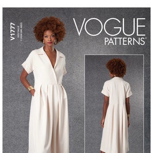 Vogue Sewing Pattern for Women's Dress, Pullover Dress, Shirt Dress Pattern, Summer Dress, Vogue 1777, Size XS-M and L-XXL, Uncut FF