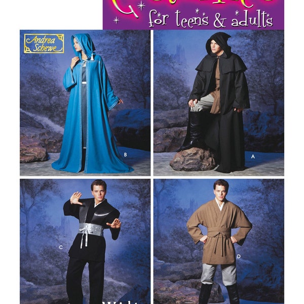 Sewing Pattern for Womens Kids and Mens Cape, Halloween Costume, Hooded Cape, Floor Length Cape, Simplicity 5840, Size XS-XL, Uncut FF