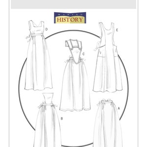 Sewing Pattern for Womens Costume Apron, Floor Length Apron, Historical Costume Apron, Butterick 5509, Size S-L, Uncut