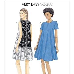 Vogue Sewing Pattern for Women&#39;s Dress, Pullover Dress, Minimalist Dress, Summer Dress, Loose Fitting Dress, Vogue 9237, Size XS-M and L-XXL
