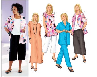 Patron de couture facile pour haut, tunique, robe, jupe et pantalon femme, robe longue, Butterick 3039, grande taille 16W-20W 22W-26W, FF non coupé