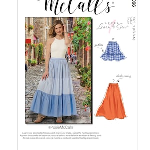 Easy Sewing Pattern for Women's Skirts, Maxi Skirt Pattern, Circle