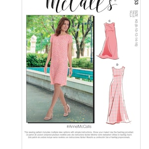 Sewing Pattern for Womens Dress, Summer Dress Pattern, Pullover Maxi Dress Pattern, McCalls 8053, Size 8-16 and 18-26, Uncut and FF