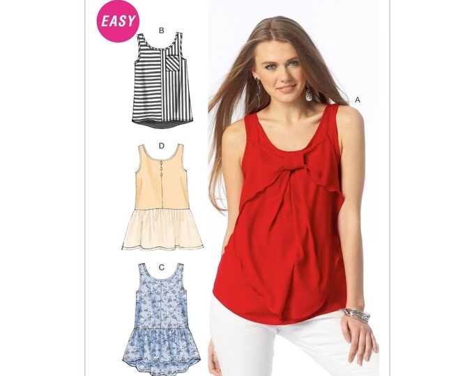 Patterns For Tops Easy Sewing Pattern for Women's Tops, Womens Tunic, Tank Tops, Scoop ...