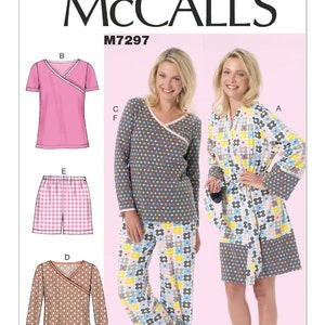 Sewing Pattern for Women's Pajamas and Robe Knit Pajamas | Etsy