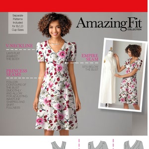 Sewing Pattern for Women&#39;s Dress, Princess Seam Dress, Summer Dress, Fit and Flare Dress, Size 10-18 20W-28W, Simplicity 2247, Uncut FF