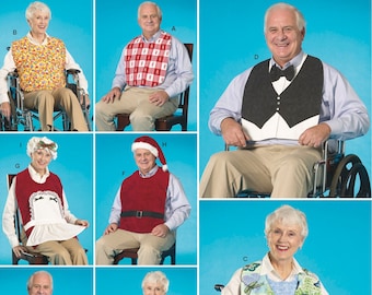 Patron de couture pour bavoirs et chapeaux adultes, protège-vêtements, patron de bavoirs pour personnes âgées, Simplicity 2687, non découpé et plié en usine