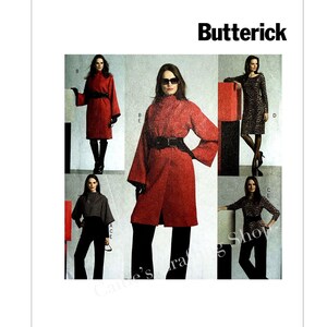 Sewing Pattern for Women's Dress, Jacket, Top, and Pants, Wrap Jacket, Knit Dress, Size 14-20, Butterick 5104, Uncut FF