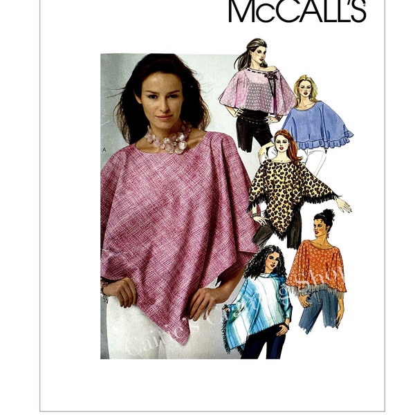 Sewing Pattern for Womens Cape Jacket, Womens Poncho, Capelet, Formal Jacket, McCalls 4840 MP330, Size XS-M, Uncut FF