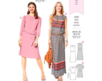 Sewing Pattern for Womens Dress, Summer Dress Pattern, Maxi Dress, Sleeveless Dress, Burda 6413, Size 8-20, Uncut FF