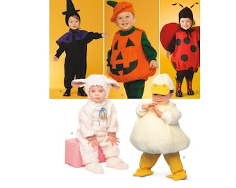 Patron de couture pour costumes d'Halloween pour tout-petits, coccinelle, canard, citrouille, costume de mouton, simplicité 2788 11167, taille 1/2-4, FF non coupé