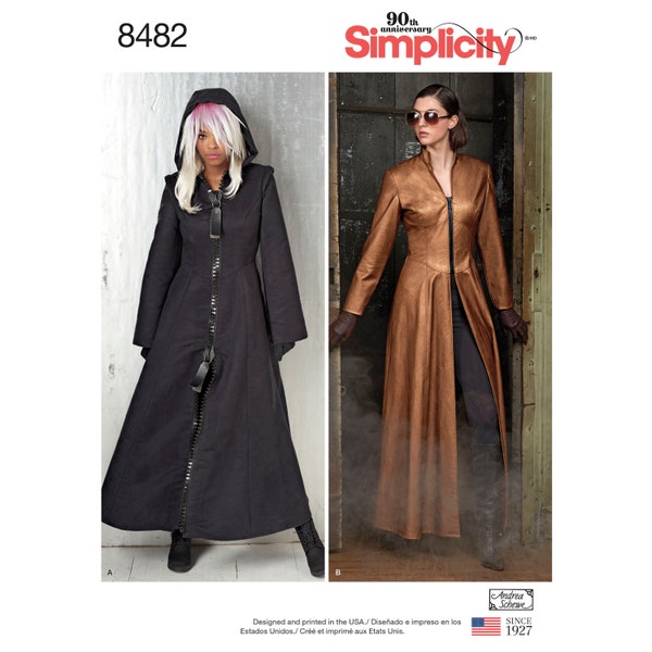 Sewing Pattern for Women's Costume Jackets, Floor Length Jacket, Cosplay Costume, Size 6-14 14-22, Simplicity 8482, Uncut FF