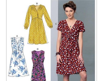 Sewing Pattern for Womens Dress, Summer Dress, Maxi Dress Pattern, Surplice Dress, McCall's 7381, Size XS-M and L-XXL, Uncut FF