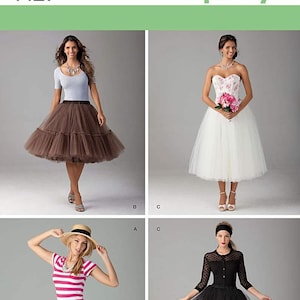 Sewing Pattern for Women's Skirts, Tulle Skirt, Ballerina Skirt, Tulle Underskirt, Costume Skirt, Size 4-12, Simplicity 1427, Uncut FF