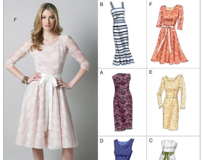 Easy Vogue Sewing Pattern for Womens Dress, Fit and Flare Dress, Fitted ...