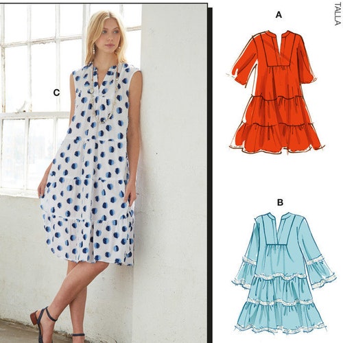 Easy Sewing Pattern for Womens Dress Fitted Dress Basic - Etsy