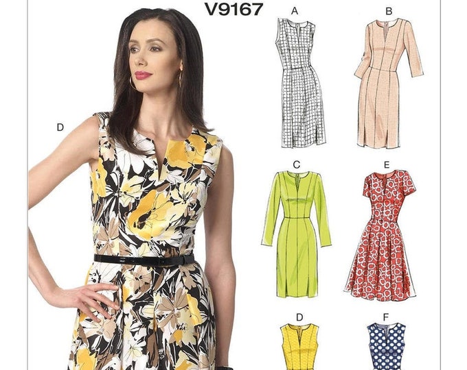 Easy Vogue Sewing Pattern for Womens Dress, Summer Dress, Princess Seam
