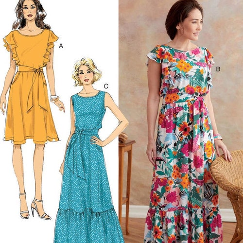 Uncut Butterick Sewing Pattern 6567 Misses' Dress Size - Etsy